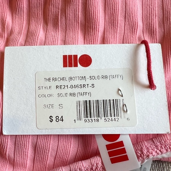 Solid & Striped Rachel Ribbed Bikini Bottom in Taffy (S) - Picture 7 of 9